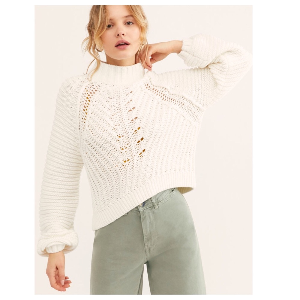 FREE PEOPLE BOHO SWEATER LUXE KNIT PULLOVER A2C - Picture 2 of 13